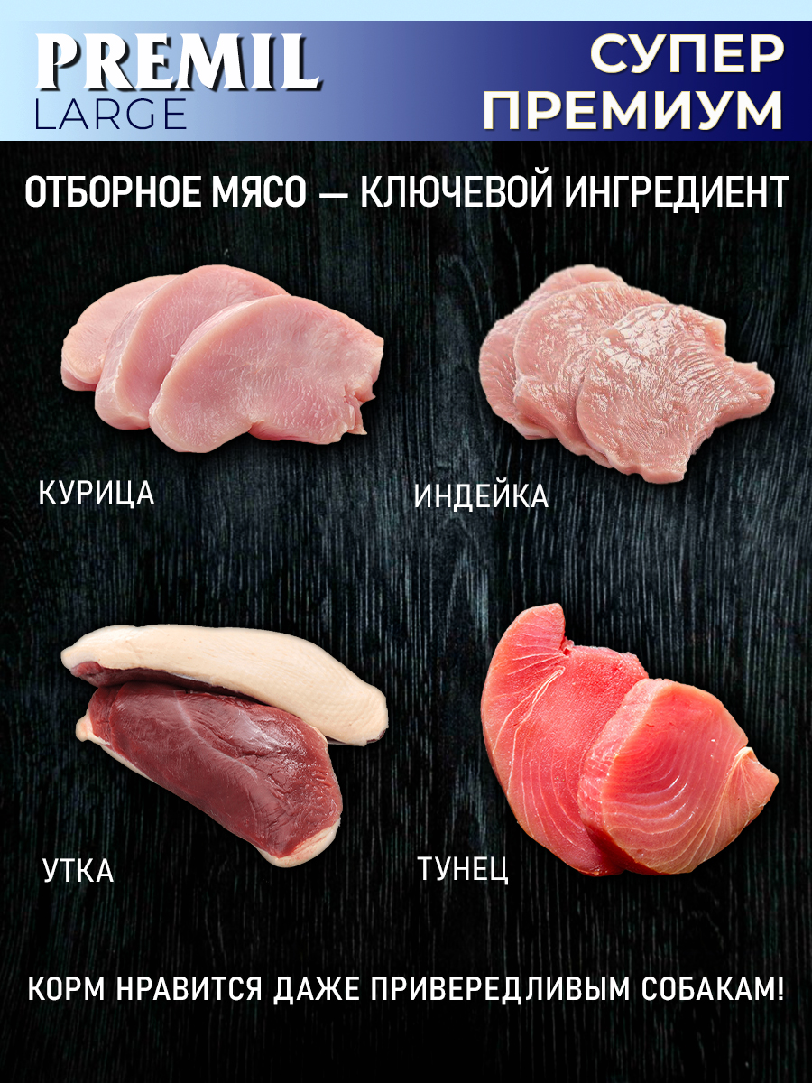 Корм Premil large superpremium